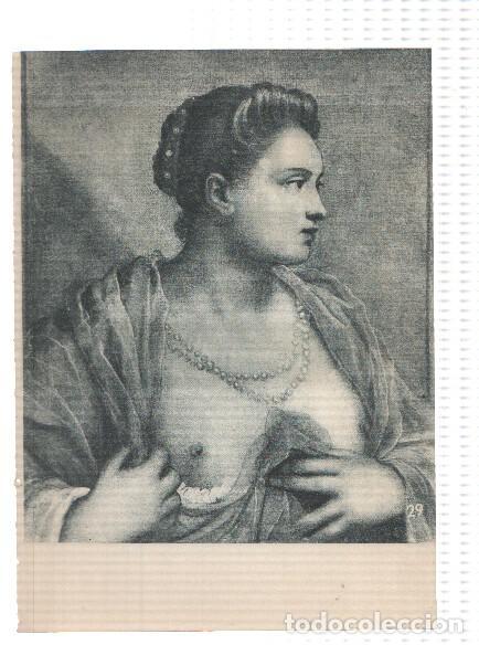 Otros art&iacute;culos de coleccionismo en papel: El Museo del Prado, laminas 29 y 30: Retrato de dama (Tintoretto) y La ultima cena (Juan de Juanes)