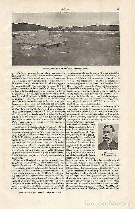 Otros art&iacute;culos de coleccionismo en papel: LAMINA ESPASA 15167: Hielos flotantes en la bahia del Glaciar de Alaska - Varios
