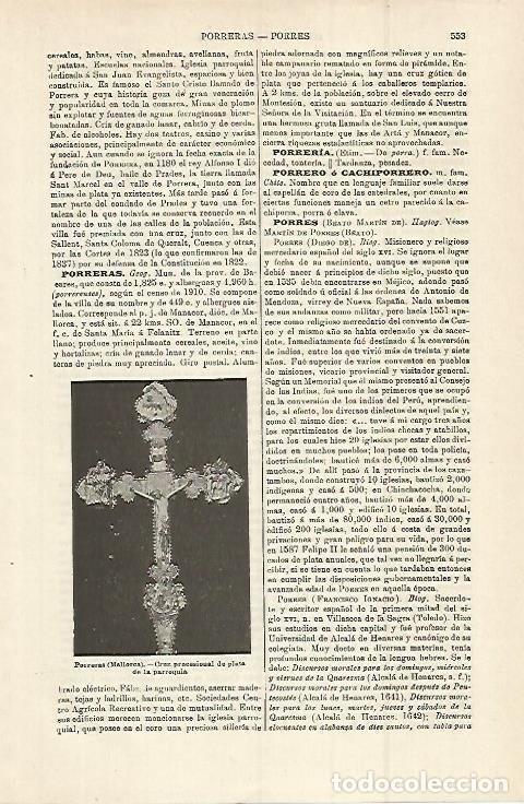 Sammelleidenschaft Andere Papierartikel: LAMINA ESPASA 15279: Cruz de Porreras Mallorca - Varios