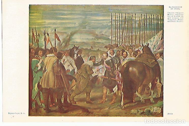 Otros art&iacute;culos de coleccionismo en papel: LAMINA ESPASA 25354: La rendicion de Breda por Velazquez - Varios