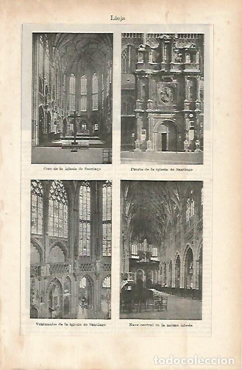 Otros art&iacute;culos de coleccionismo en papel: LAMINA ESPASA 25669: Iglesia de Santiago de Lieja Belgica - Varios