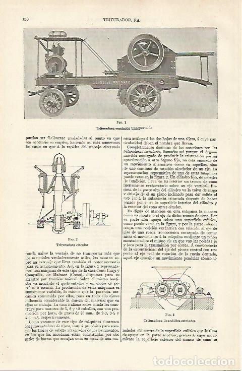 Otros art&iacute;culos de coleccionismo en papel: LAMINA ESPASA 20462: Trituradora mecanica transportable - Varios