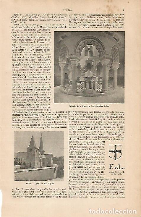 Otros art&iacute;culos de coleccionismo en papel: LAMINA ESPASA 24723: Iglesia de San Miguel en Fulda - Varios