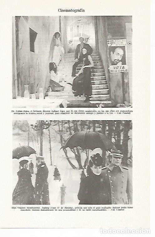 Otros art&iacute;culos de coleccionismo en papel: LAMINA ESPASA 13335: Escena de Roma y de Ludwig II de Fellini - Varios