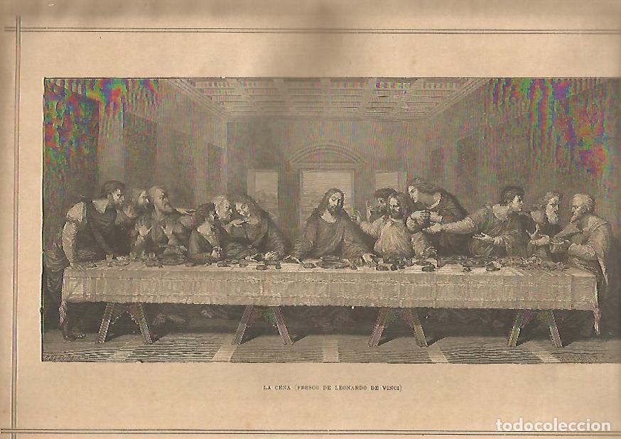 Otros art&iacute;culos de coleccionismo en papel: LAMINA 13312: La cena, por Leonardo da Vinci - Varios