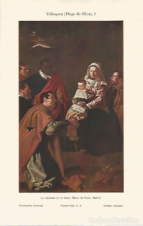 Otros art&iacute;culos de coleccionismo en papel: LAMINA ESPASA 5964: La Adoracion de los Reyes por Velazquez - Varios Autores