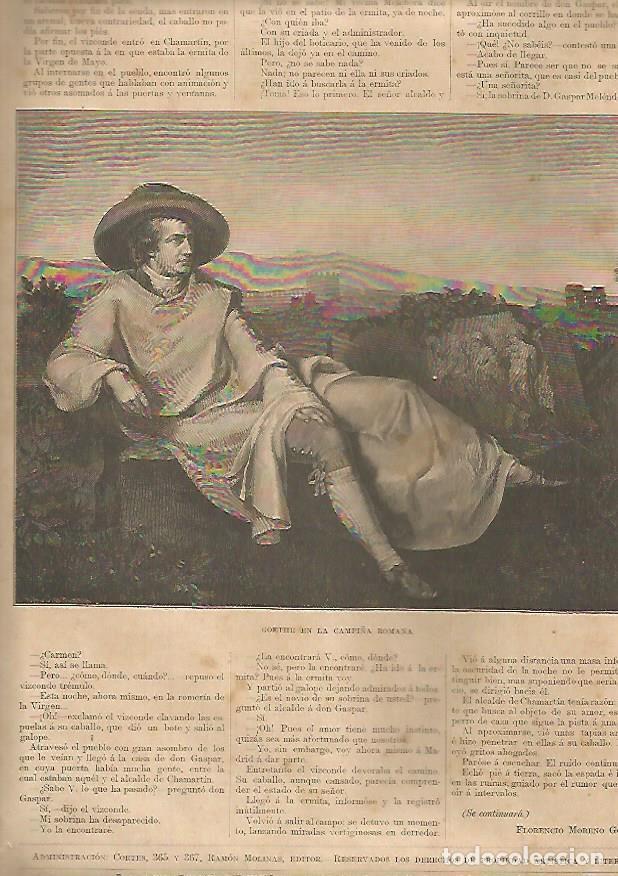 Otros art&iacute;culos de coleccionismo en papel: LAMINA 13272: Goethe en la campi&ntilde;a romana - Varios