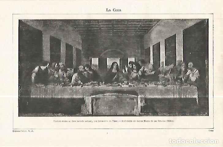 Otros art&iacute;culos de coleccionismo en papel: LAMINA ESPASA 32487: La ultima cena, por Leonardo da Vinci - Varios
