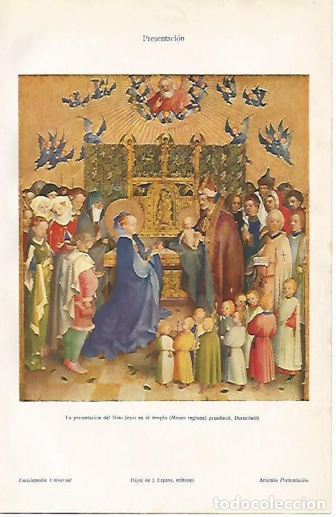 Otros art&iacute;culos de coleccionismo en papel: LAMINA ESPASA 3592: La presentacion del Ni&ntilde;o Jesus en el templo - Varios Autores