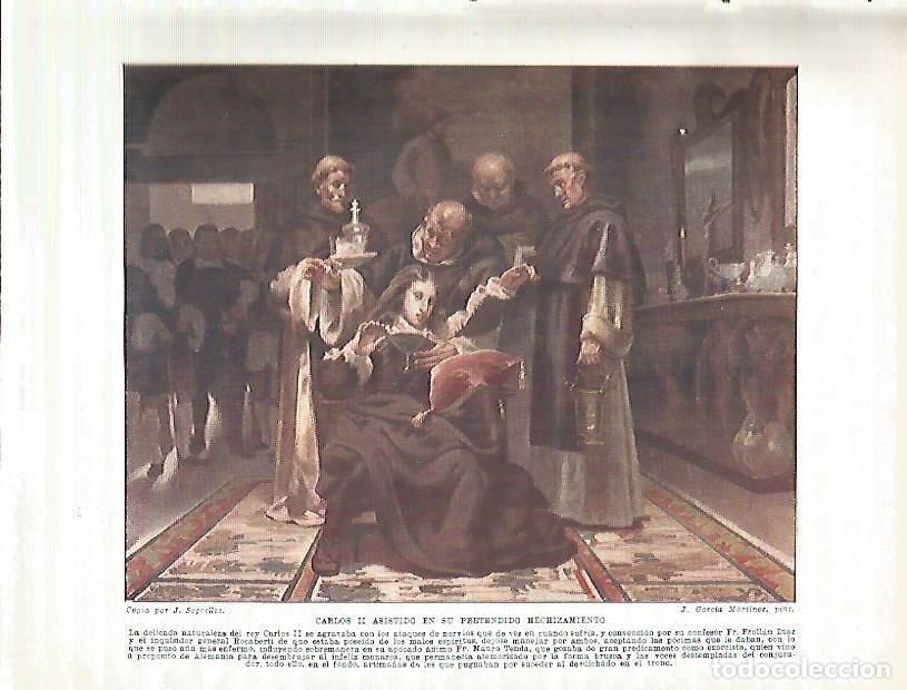 Paper Collecting Others: LAMINA 9158: Carlos II asistido en su pretendido hechizamiento - Manuel Rodriguez Codola