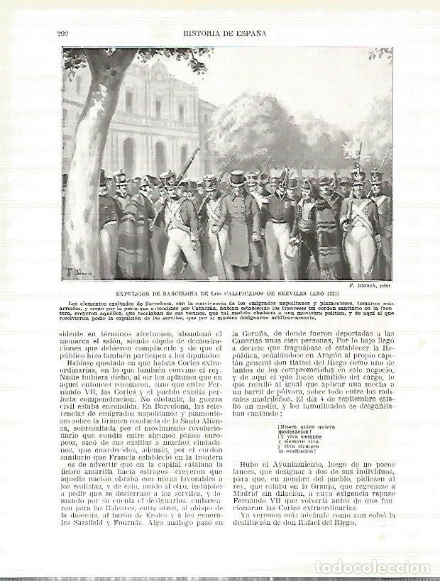 Sammelleidenschaft Andere Papierartikel: LAMINA 9268: Expulsion de Barcelona de los calificados de serviles en 1821 - Manuel Rodriguez Codola