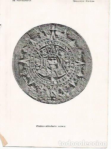 Otros art&iacute;culos de coleccionismo en papel: LAMINA 13758: Piedra calendario azteca - Alfredo Opisso
