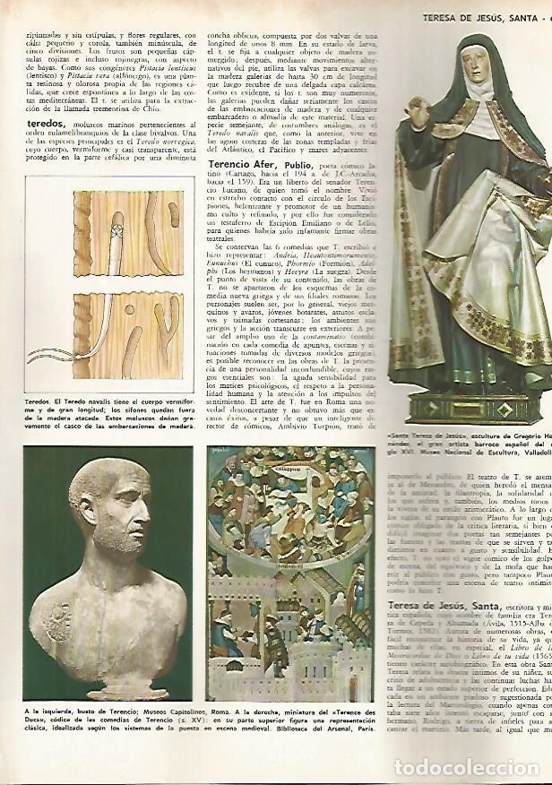 Otros art&iacute;culos de coleccionismo en papel: LAMINA MONITOR 0700: Santa Teresa de Jesus y busto de Terencio - Varios
