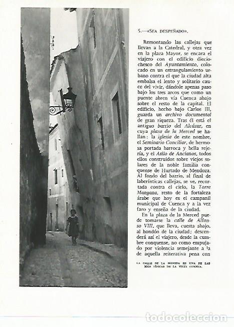 Otros art&iacute;culos de coleccionismo en papel: LAMINA 8902: Calle de la Moneda en Cuenca - G. Gomez de la Serna