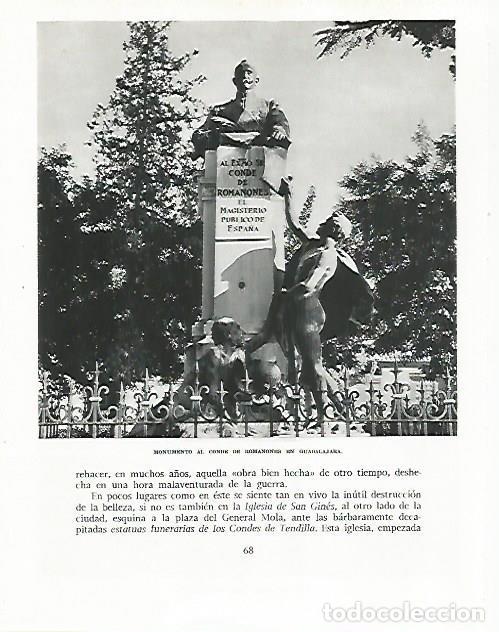 Otros art&iacute;culos de coleccionismo en papel: LAMINA 8870: Monumento al Conde de Romanones en Guadalajara - G. Gomez de la Serna