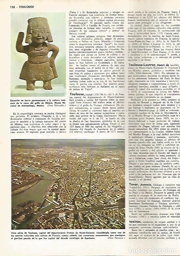 Sammelleidenschaft Andere Papierartikel: LAMINA MONITOR 0714: Vista aerea de Toulousse - Varios