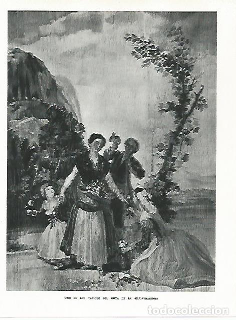 Otros art&iacute;culos de coleccionismo en papel: LAMINA 8950: Ilustracion tapiz de Goya - G. Gomez de la Serna