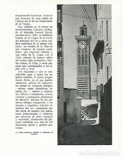 Otros art&iacute;culos de coleccionismo en papel: LAMINA 8901: Torre Mangana en Cuenca - G. Gomez de la Serna