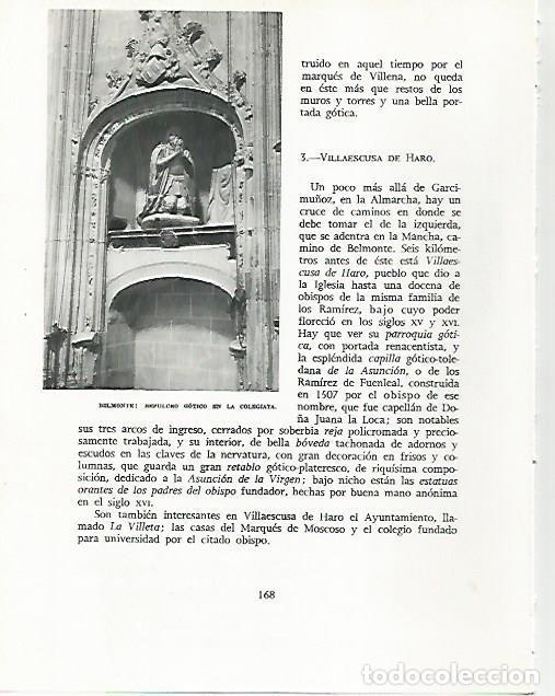 Otros art&iacute;culos de coleccionismo en papel: LAMINA 8913: Sepulcro gotico en Belmonte Cuenca - G. Gomez de la Serna
