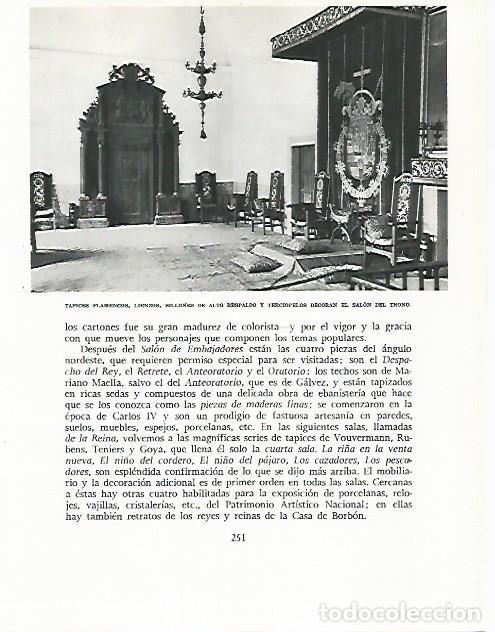 Otros art&iacute;culos de coleccionismo en papel: LAMINA 8952: Tapices flamencos del Salon del Trono de El Escorial - G. Gomez de la Serna