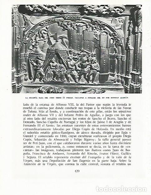Otros art&iacute;culos de coleccionismo en papel: LAMINA 9032: Silleria del coro de la Catedral de Toledo - G. Gomez de la Serna