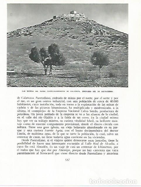 Otros art&iacute;culos de coleccionismo en papel: LAMINA 9090: Castillo de Calatrava Ciudad Real - G. Gomez de la Serna