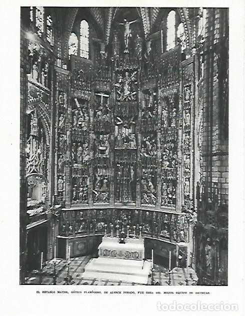 Otros art&iacute;culos de coleccionismo en papel: LAMINA 9029: Retablo Mayor de la Catedral de Toledo - G. Gomez de la Serna