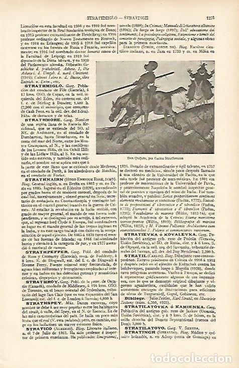 Otros art&iacute;culos de coleccionismo en papel: LAMINA ESPASA 7388: Don Quijote por C. Strathmann - Varios