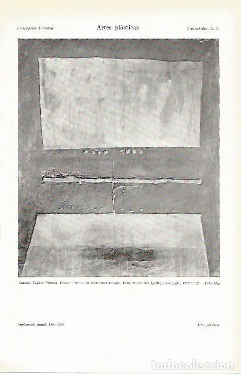 Otros art&iacute;culos de coleccionismo en papel: LAMINA ESPASA 14840: Pintura por Antoni Tapies - Varios