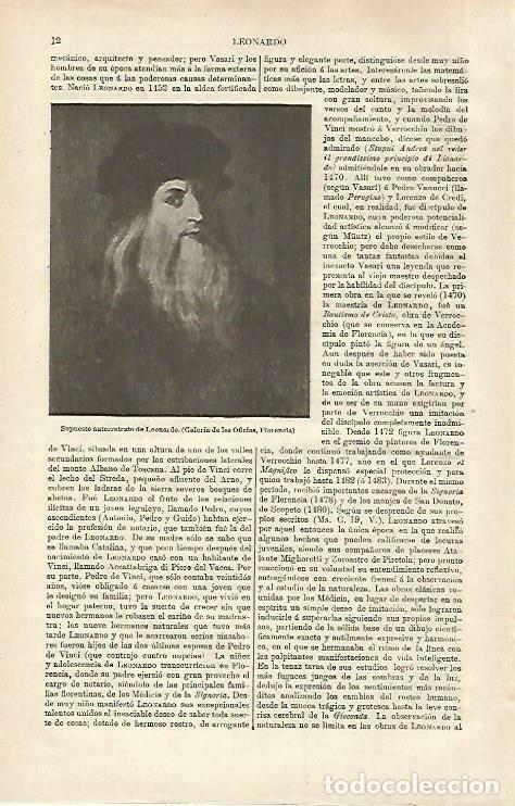 Altri oggetti di carta: LAMINA ESPASA 33167: Autorretrato de Leonardo da Vinci - Varios