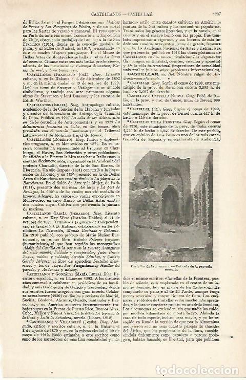Otros art&iacute;culos de coleccionismo en papel: LAMINA ESPASA 24421: Segunda muralla de Castellar de la Frontera - Varios