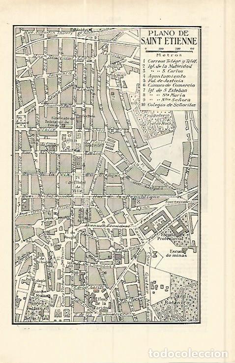 Otros art&iacute;culos de coleccionismo en papel: LAMINA ESPASA 17177: Plano de Saint Etienne - Varios