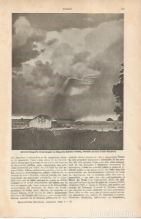 Otros art&iacute;culos de coleccionismo en papel: LAMINA ESPASA 22400: Tornado en Minesota - Varios