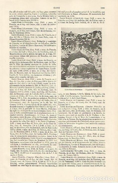 Otros art&iacute;culos de coleccionismo en papel: LAMINA ESPASA 22979: Puente de Arc en Saint Marcel d Ardeche - Varios