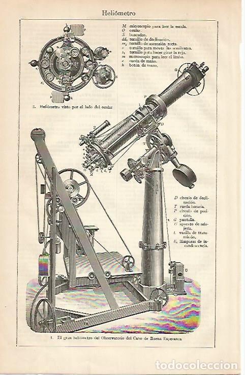 Otros art&iacute;culos de coleccionismo en papel: LAMINA ESPASA 670: Heliometro del Observatorio del Cabo de Buena Esperanza - Varios autores