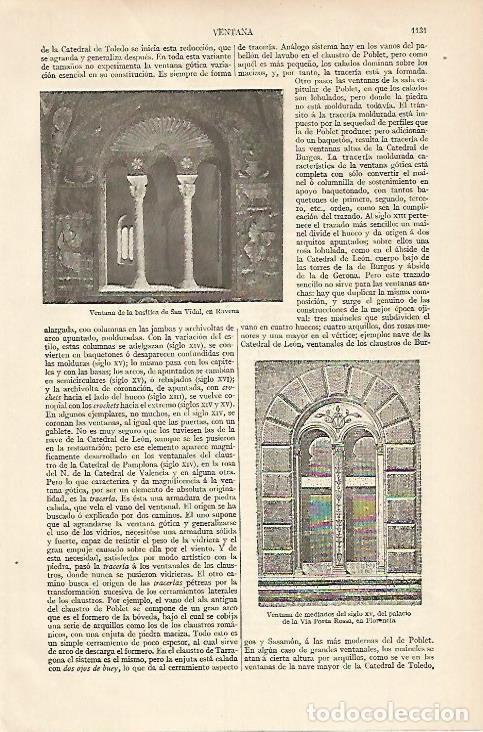 Otros art&iacute;culos de coleccionismo en papel: LAMINA ESPASA 6037: Ventana de la basilica de San Vidal en Ravena - Varios Autores