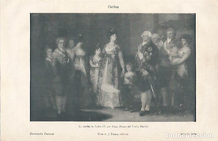 Otros art&iacute;culos de coleccionismo en papel: LAMINA ESPASA 4327: La familia de Carlos IV por Goya - Varios Autores