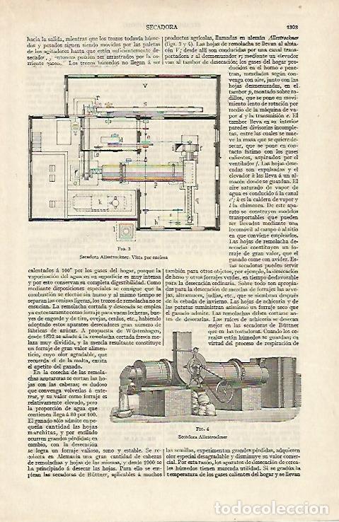Otros art&iacute;culos de coleccionismo en papel: LAMINA ESPASA 12492: Secadora Allestrockneer - Varios