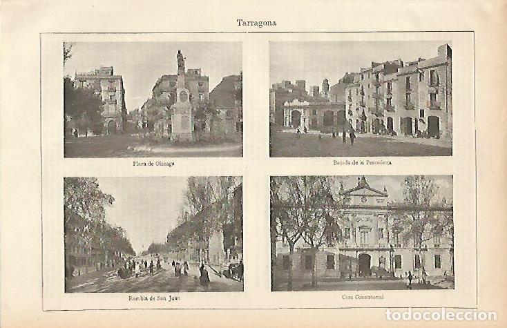 Otros art&iacute;culos de coleccionismo en papel: LAMINA ESPASA 5736: Vistas de Tarragona - Varios Autores