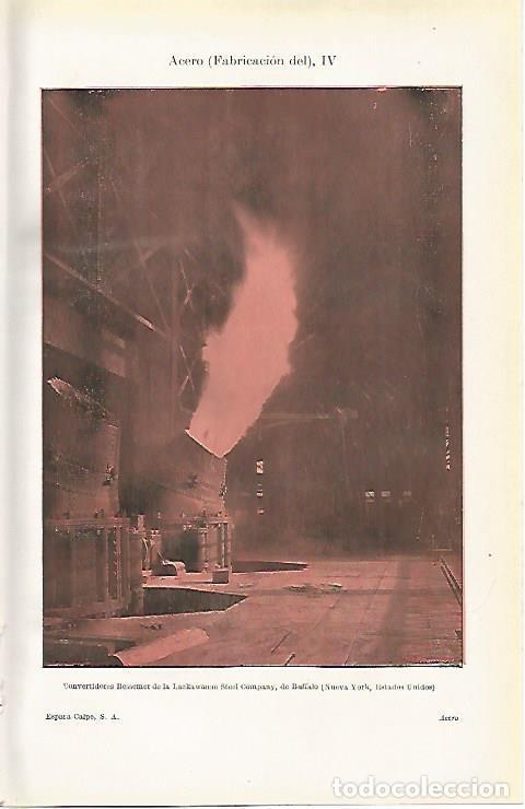 Otros art&iacute;culos de coleccionismo en papel: LAMINA ESPASA 8026: Convertidores Bessemer en la Lackawanne Steel Company - Varios