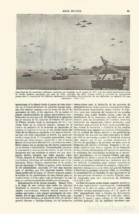 Otros art&iacute;culos de coleccionismo en papel: LAMINA ESPASA 14839: Maniobras mililtares en C atalu&ntilde;a en 1957 - Varios