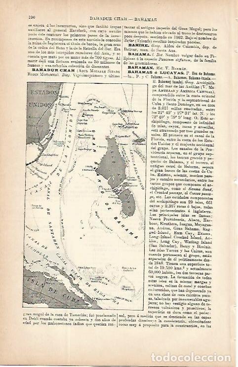 Otros art&iacute;culos de coleccionismo en papel: LAMINA ESPASA 9677: Mapa de Las Bahamas - Varios
