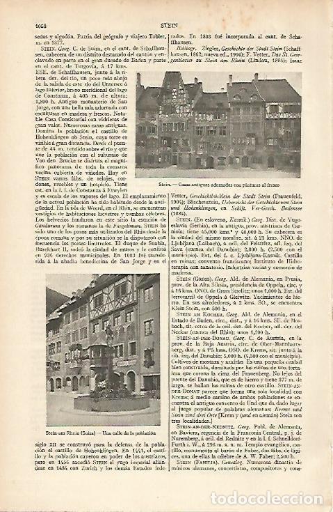 Otros art&iacute;culos de coleccionismo en papel: LAMINA ESPASA 7406: Casas antiguas de Stein Serbia - Varios