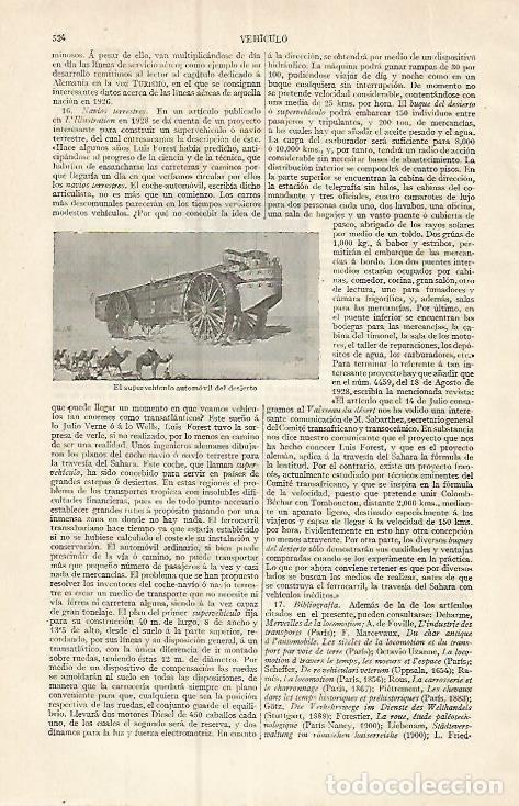 Otros art&iacute;culos de coleccionismo en papel: LAMINA ESPASA 17392: Automovil del desierto - Varios