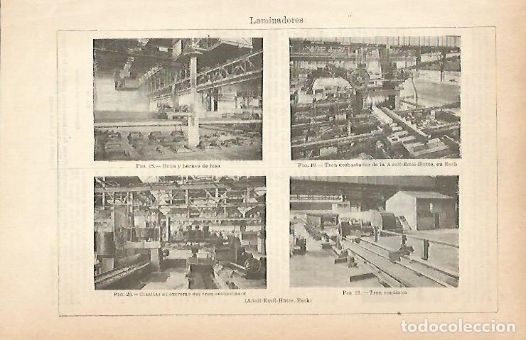 Otros art&iacute;culos de coleccionismo en papel: LAMINA ESPASA 8945: Fabrica Adolf Emil Hutte en Esch (Luxemburgo) - Varios