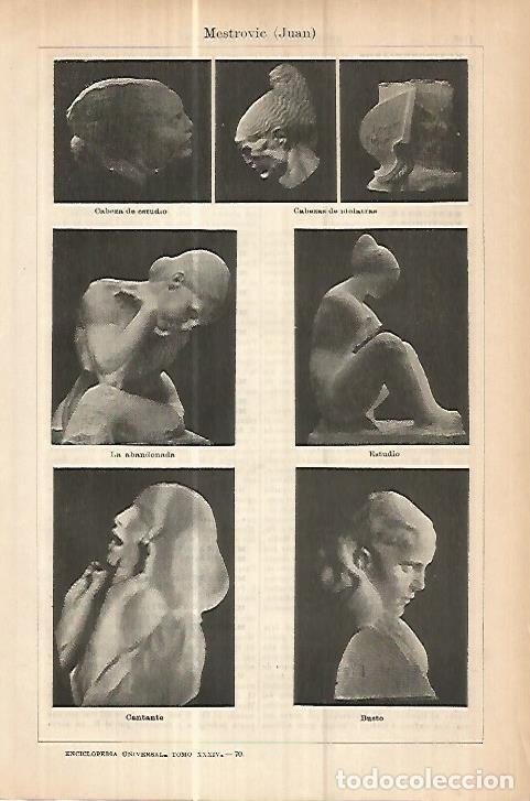Otros art&iacute;culos de coleccionismo en papel: LAMINA ESPASA 17877: Esculturas de J. Mestrovic - Varios