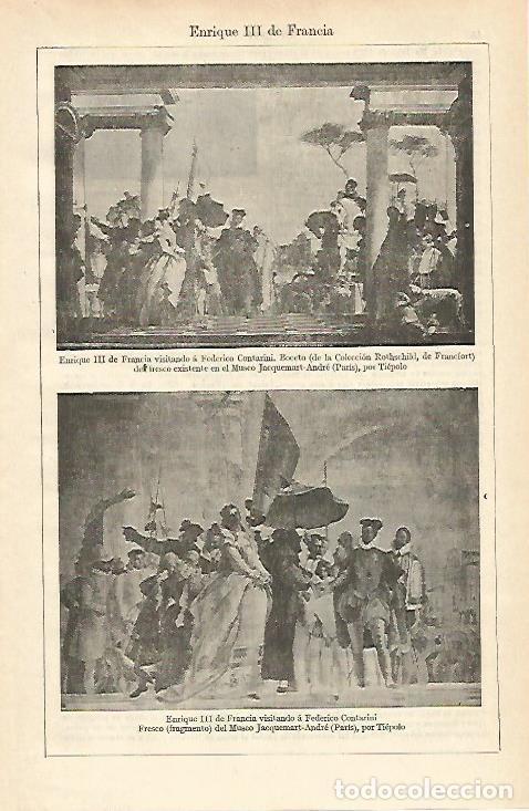 Otros art&iacute;culos de coleccionismo en papel: LAMINA ESPASA 16052: Enrique III de Francia - Varios