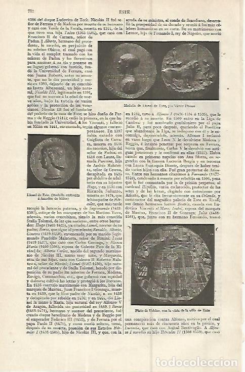 Otros art&iacute;culos de coleccionismo en papel: LAMINA ESPASA 16356: Medalla de Lionel de Este - Varios