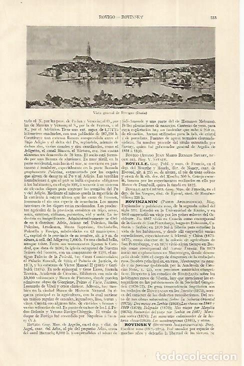 Otros art&iacute;culos de coleccionismo en papel: LAMINA ESPASA 19293: Vista de Rovigno.Italia - Varios