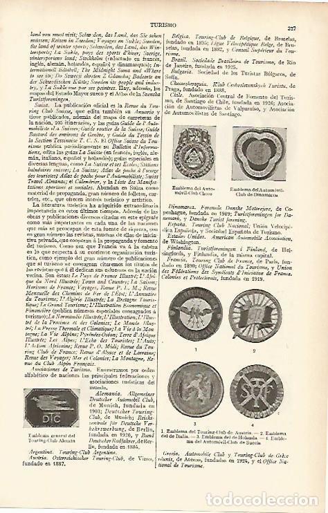 Otros art&iacute;culos de coleccionismo en papel: LAMINA ESPASA 12015: Emblemas de Clubs de turismo de Europa - Varios